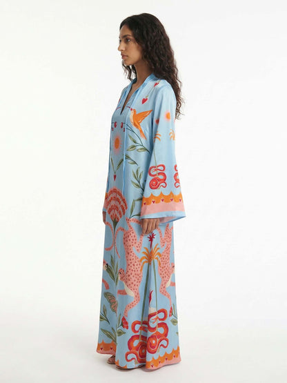 Robe maxi imprimée Azure