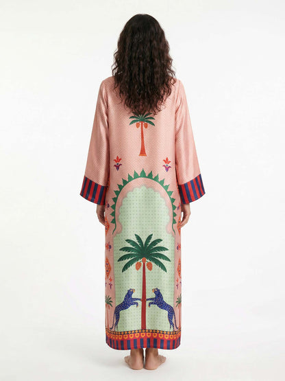 Robe Maxi Imprimée Palmiers
