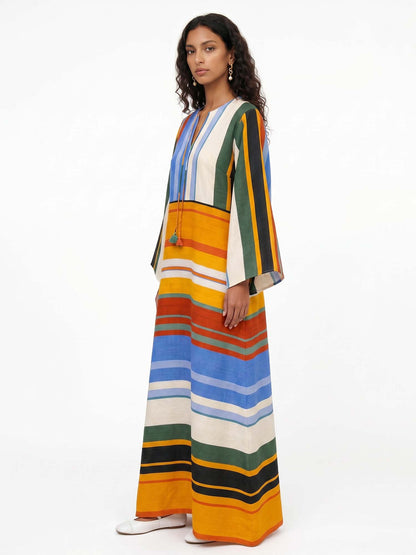 Robe Maxi Rayée Horizon