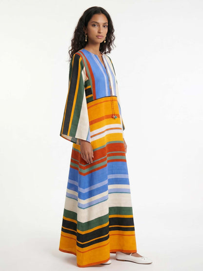 Robe Maxi Rayée Horizon