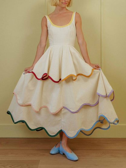 Robe maxi à volants
