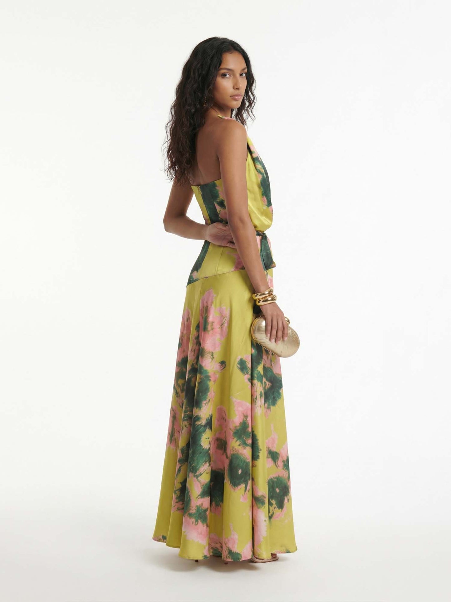 Robe maxi citron portefeuille