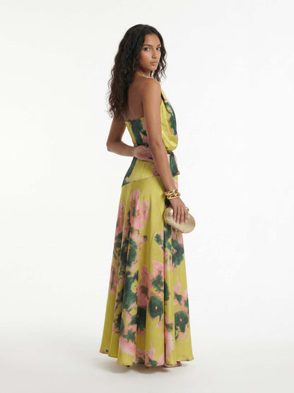 Robe maxi citron portefeuille