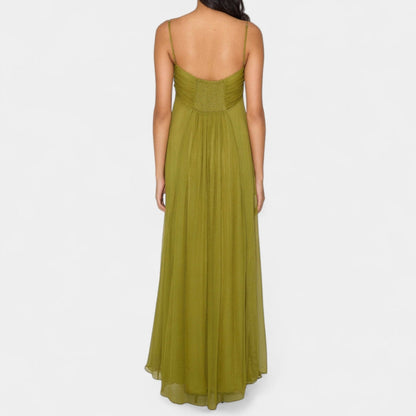 Armelle | Robe maxi fluide à taille froncée