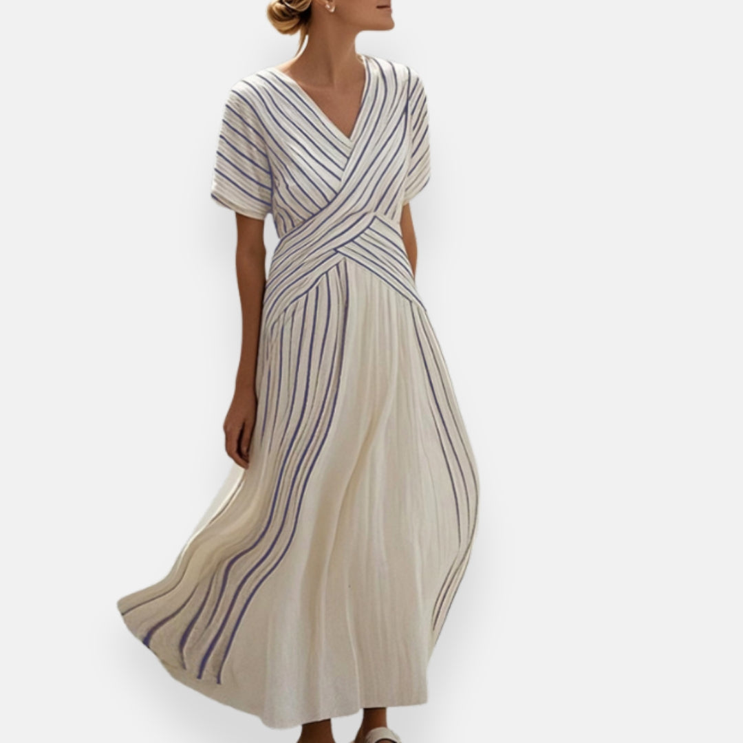 Alizée | Robe fluide à rayures
