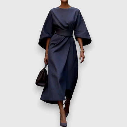 Celestine | Robe midi structurée à manches kimono