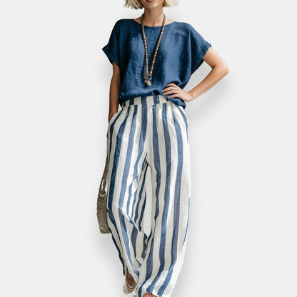 Mirane | Ensemble top rayé large