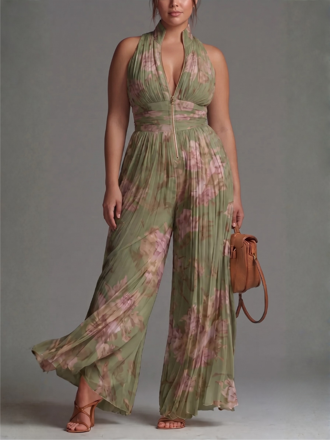 LAURA™ - JUMPSUIT PLISSE ÉLÉGANT