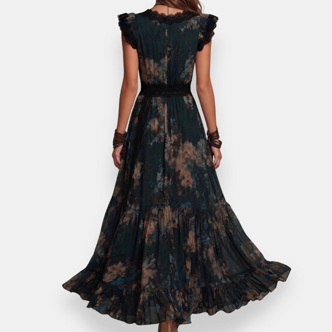 Sévrane | Robe fleurie dentelle