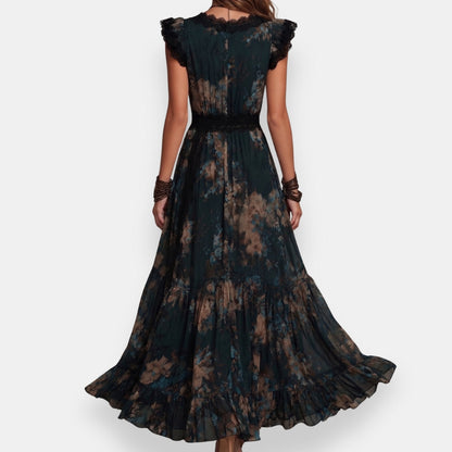 Sévrane | Robe fleurie dentelle
