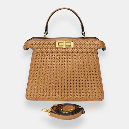Wélvoise | Sac tressé fermeture dorée