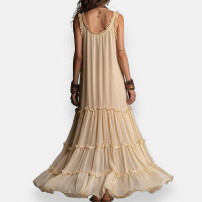 Helvonde | Robe Bohème Volants Étagés