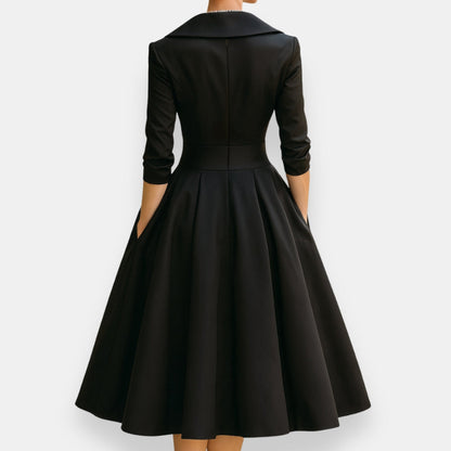 Lórwelle | Robe midi évasée châle