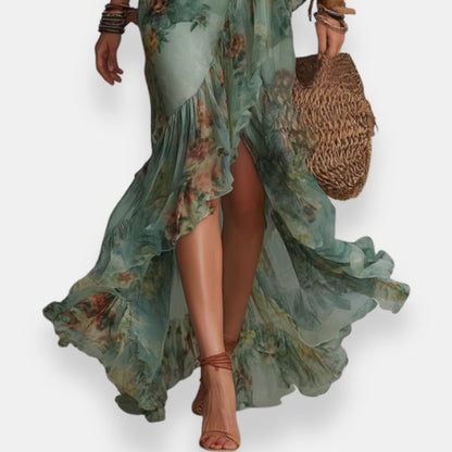 Constance | Robe Fleurie Fendue