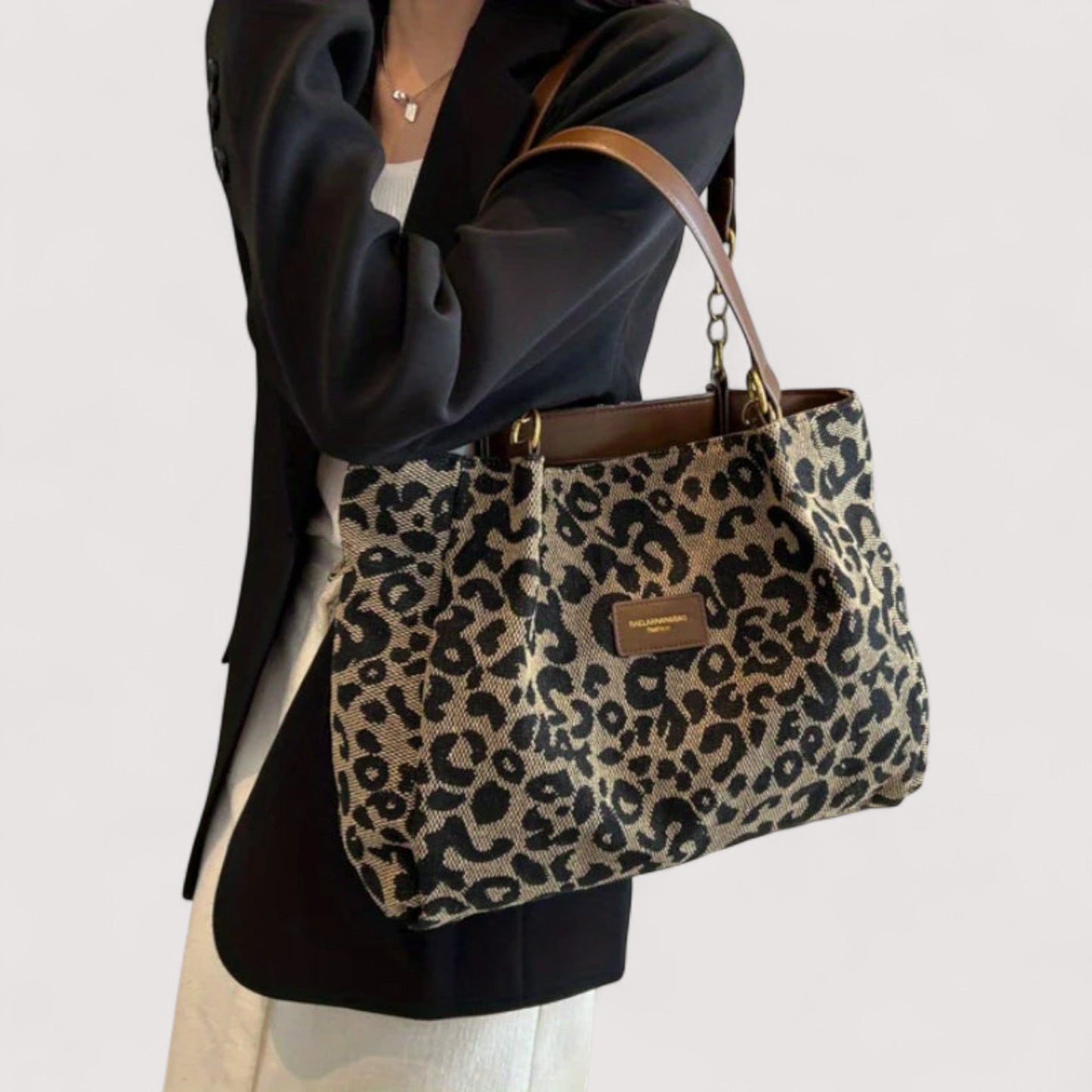 Lévrier – Sac de courses en toile léopard