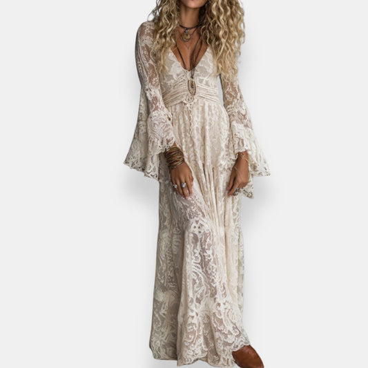 Sorvène | Robe longue bohème en dentelle
