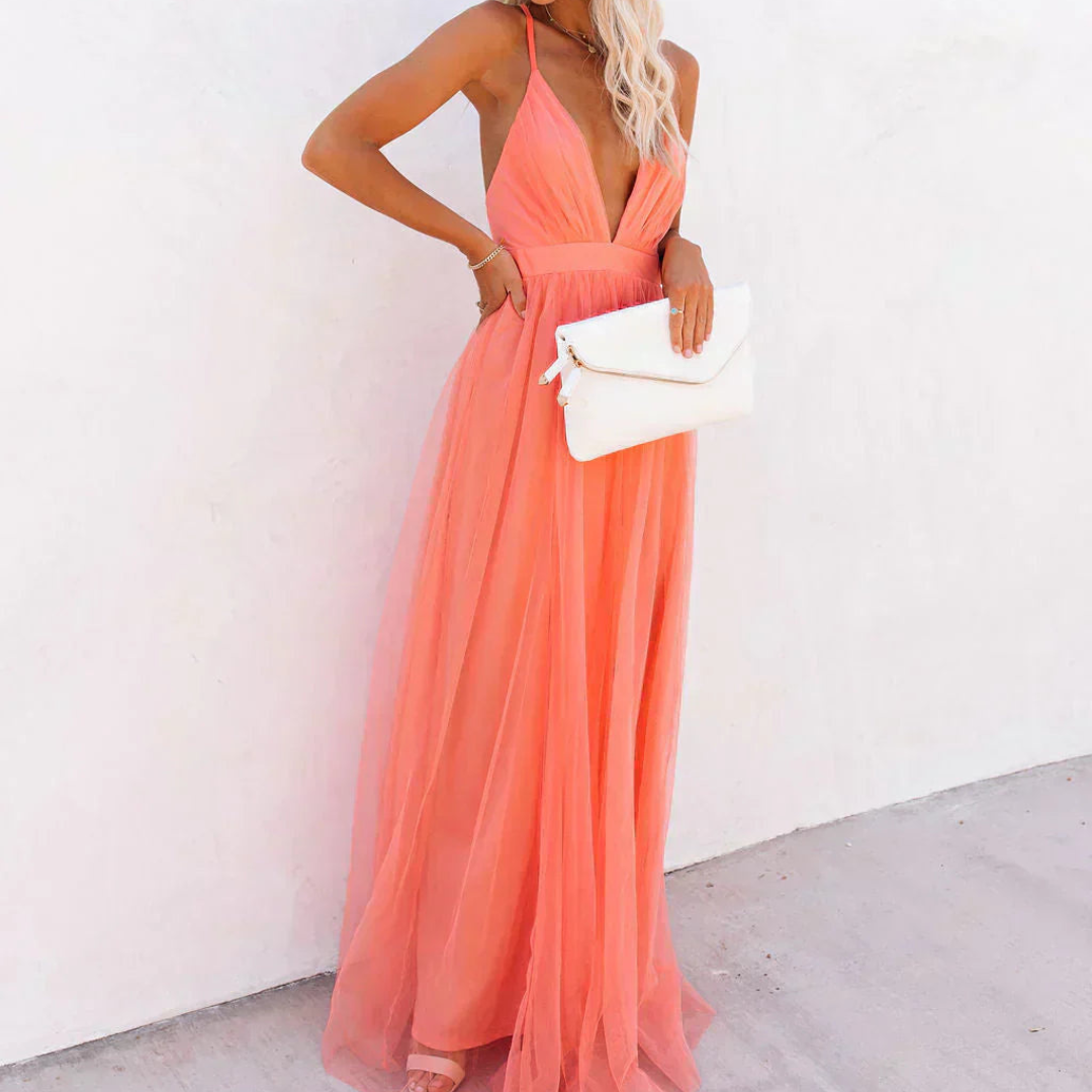 Ginevra | Robe Maxi Luce Corallo