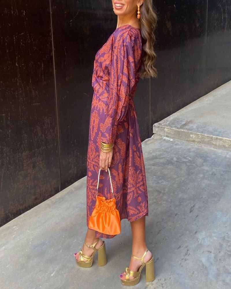 Celeste | Robe Midi Élégance avec Imprimé Floral