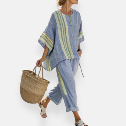Wanda | Ensemble ample à rayures tissées