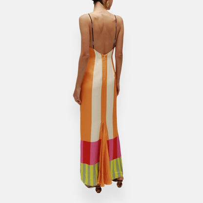 Célestine | Robe longue multicolore fluide