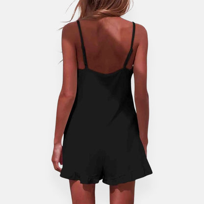 Jamila | Mini-robe noire à bretelles fines