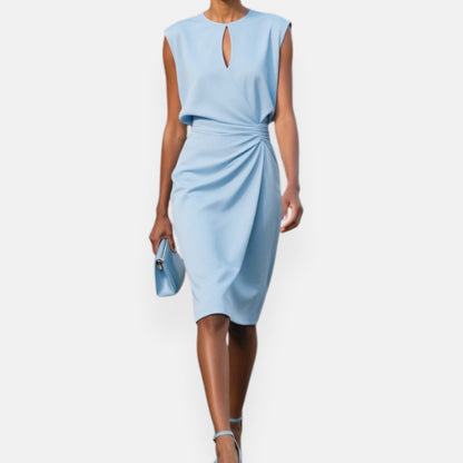 Christel | Robe midi drapée goutte