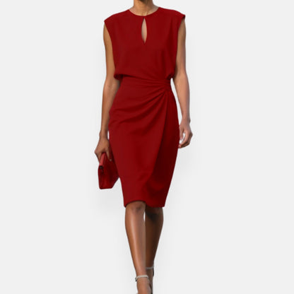 Christel | Robe midi drapée goutte