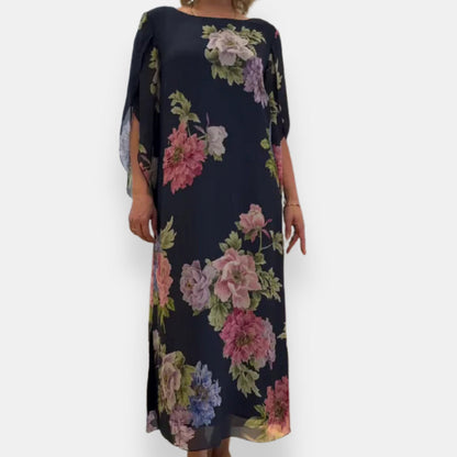 Janique | Robe longue fluide florale