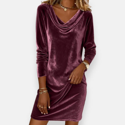 Béliora | Robe classique à col drapé