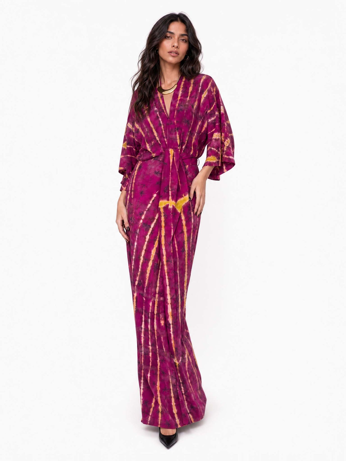 Robe midi aquarelle