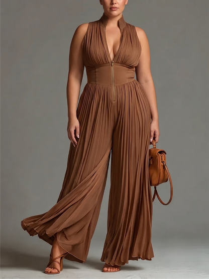 LAURA™ - JUMPSUIT PLISSE ÉLÉGANT