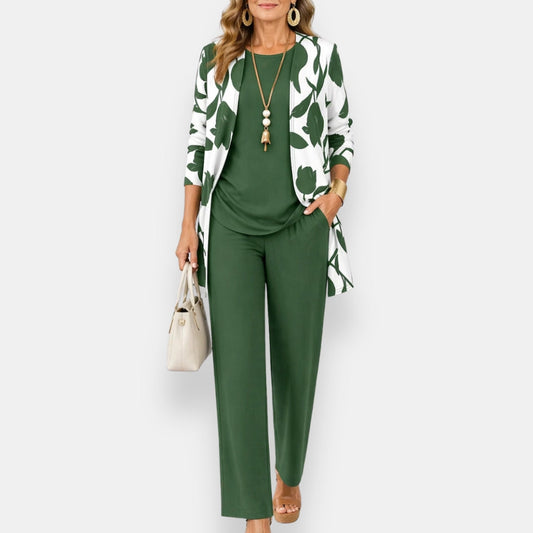 Firmine | Ensemble gilet fleuri