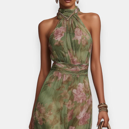 Blarvène | Robe maxi halter florale