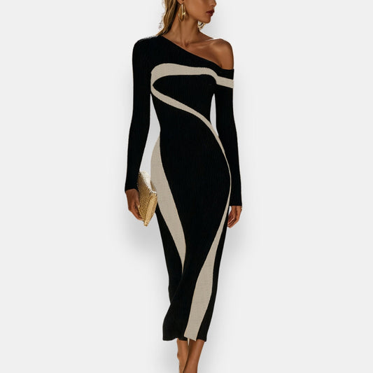 Mahéline | Robe longue asymétrique