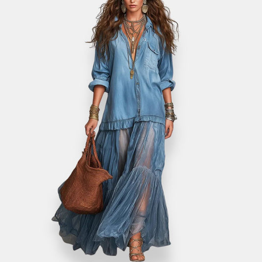 Cunébelle | Robe longue bohème à volants
