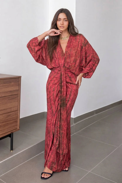 Robe Imprimée Style Kimono