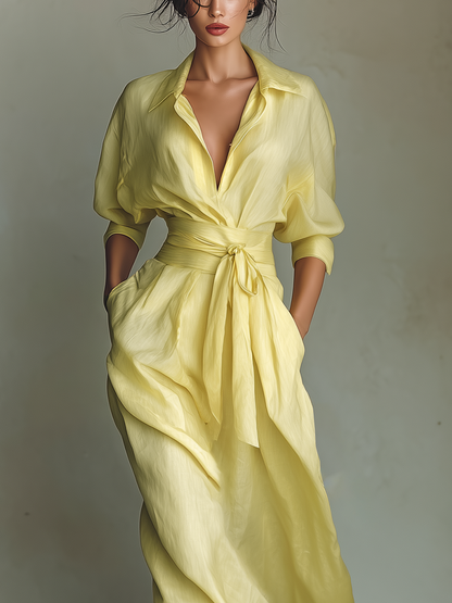 ANISHA™ - ROBE MAXI EN LIN D'ÉTÉ