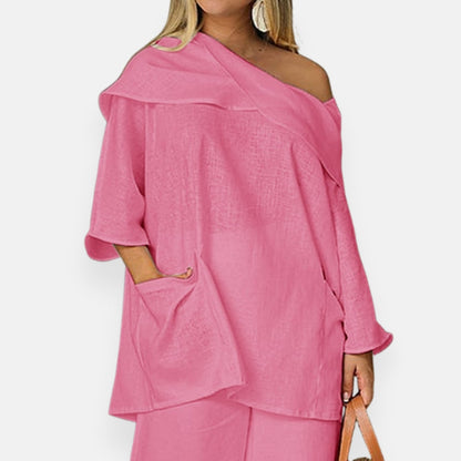 Alina | Blouse asymétrique fluide
