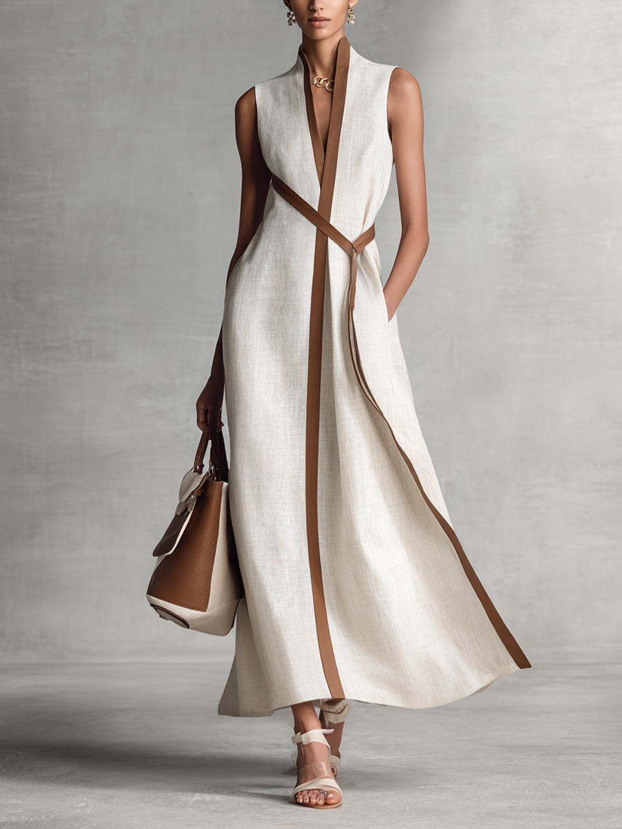SUZANNE™ - ROBE MAXI D'ÉTÉ ÉLÉGANTE À ENCOLURE EN V