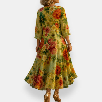 Urvinelle | Robe fleurie fluide col en V