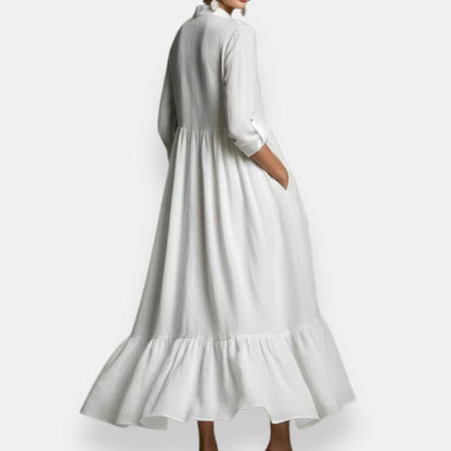 Pétronille | Robe évasée volantée
