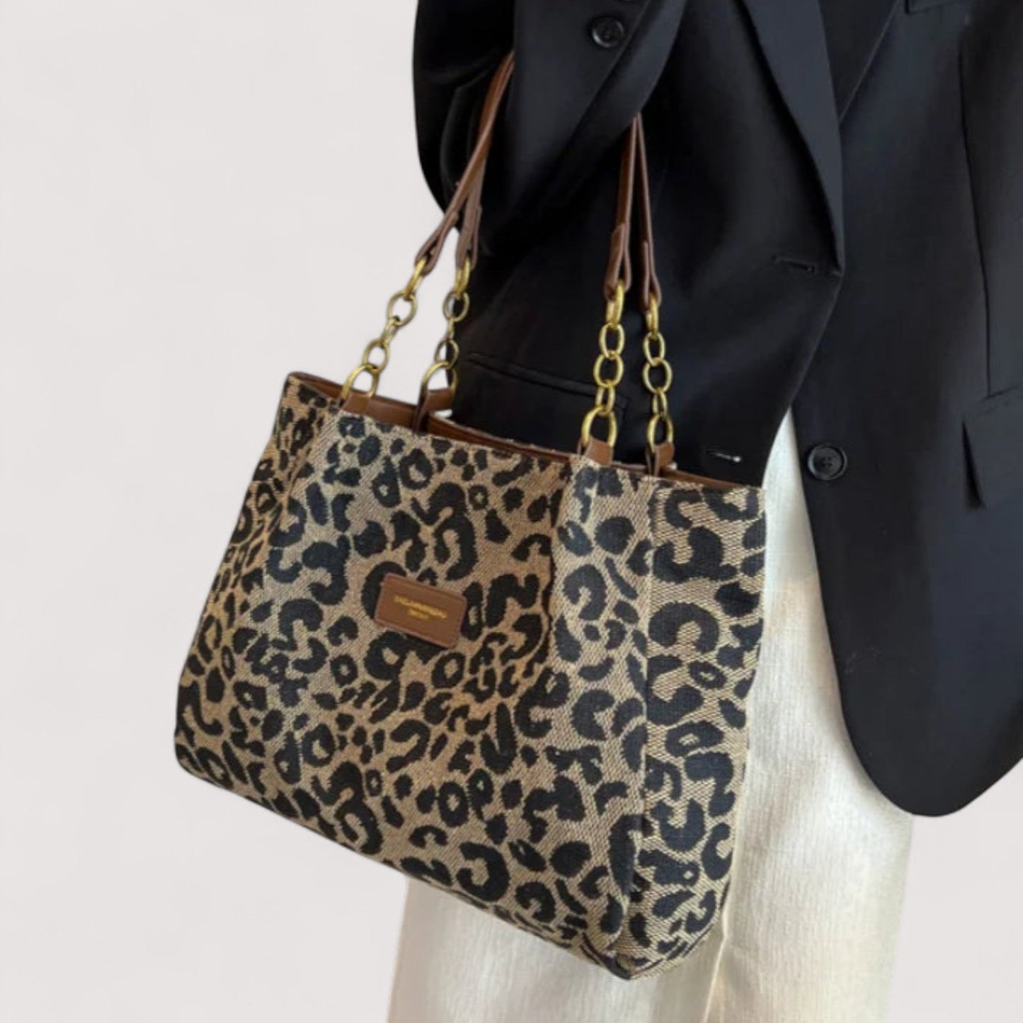 Lévrier – Sac de courses en toile léopard