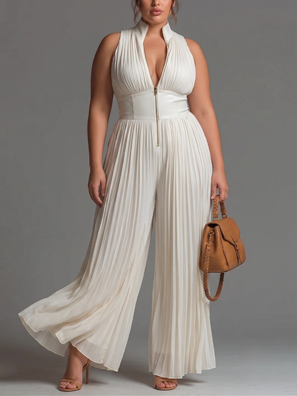 LAURA™ - JUMPSUIT PLISSE ÉLÉGANT