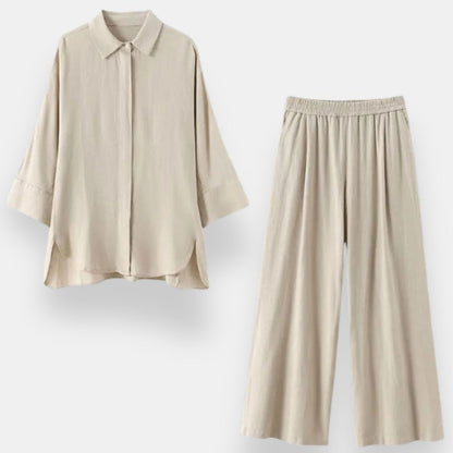 Aubertine | Ensemble chemise pantalon large