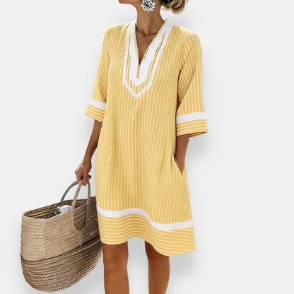 Vivette | Robe plastron plissé