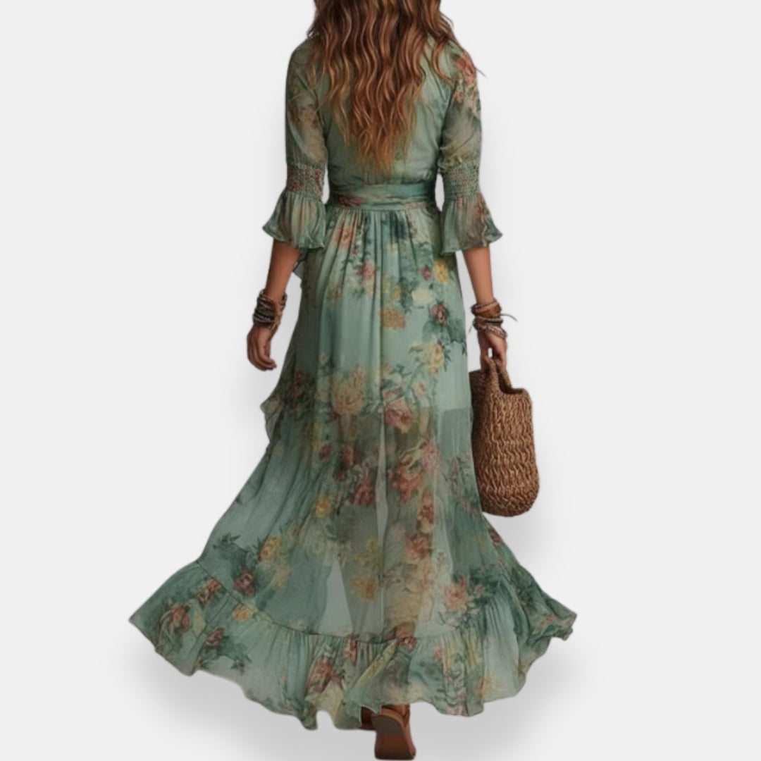Constance | Robe Fleurie Fendue