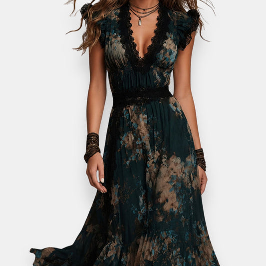 Sévrane | Robe fleurie dentelle