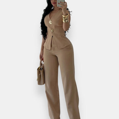 Brevonde | Ensemble Gilet Pantalon Large