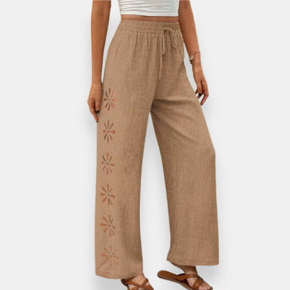 Vianne | Pantalon Fleuri Ajouré