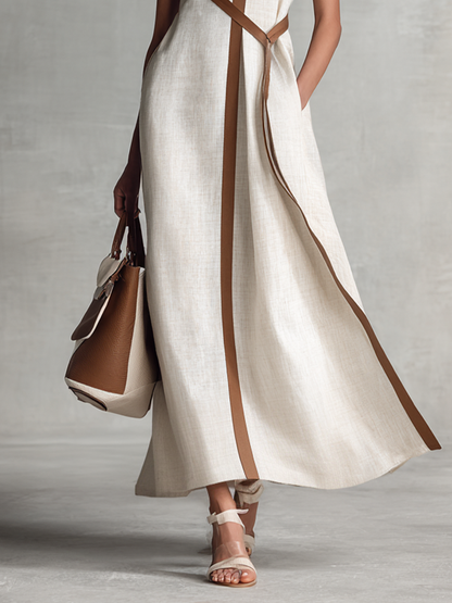 SUZANNE™ - ROBE MAXI D'ÉTÉ ÉLÉGANTE À ENCOLURE EN V
